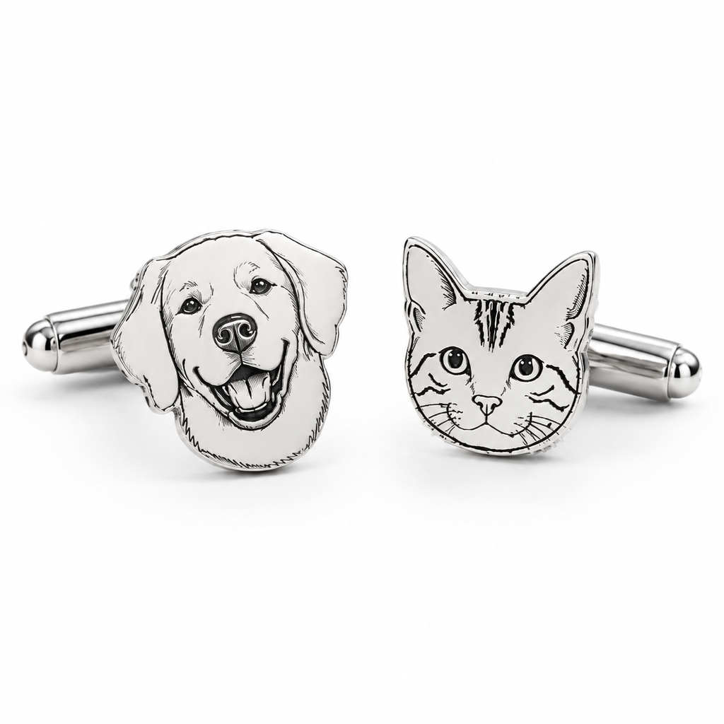 Custom Pet Portrait Cufflinks