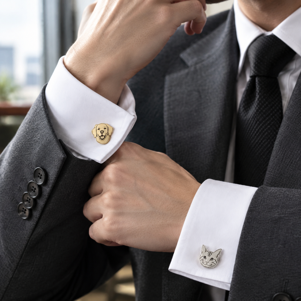 Custom Pet Portrait Cufflinks