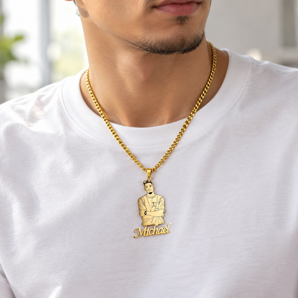 Personalized Owner & Pet Portrait Necklace